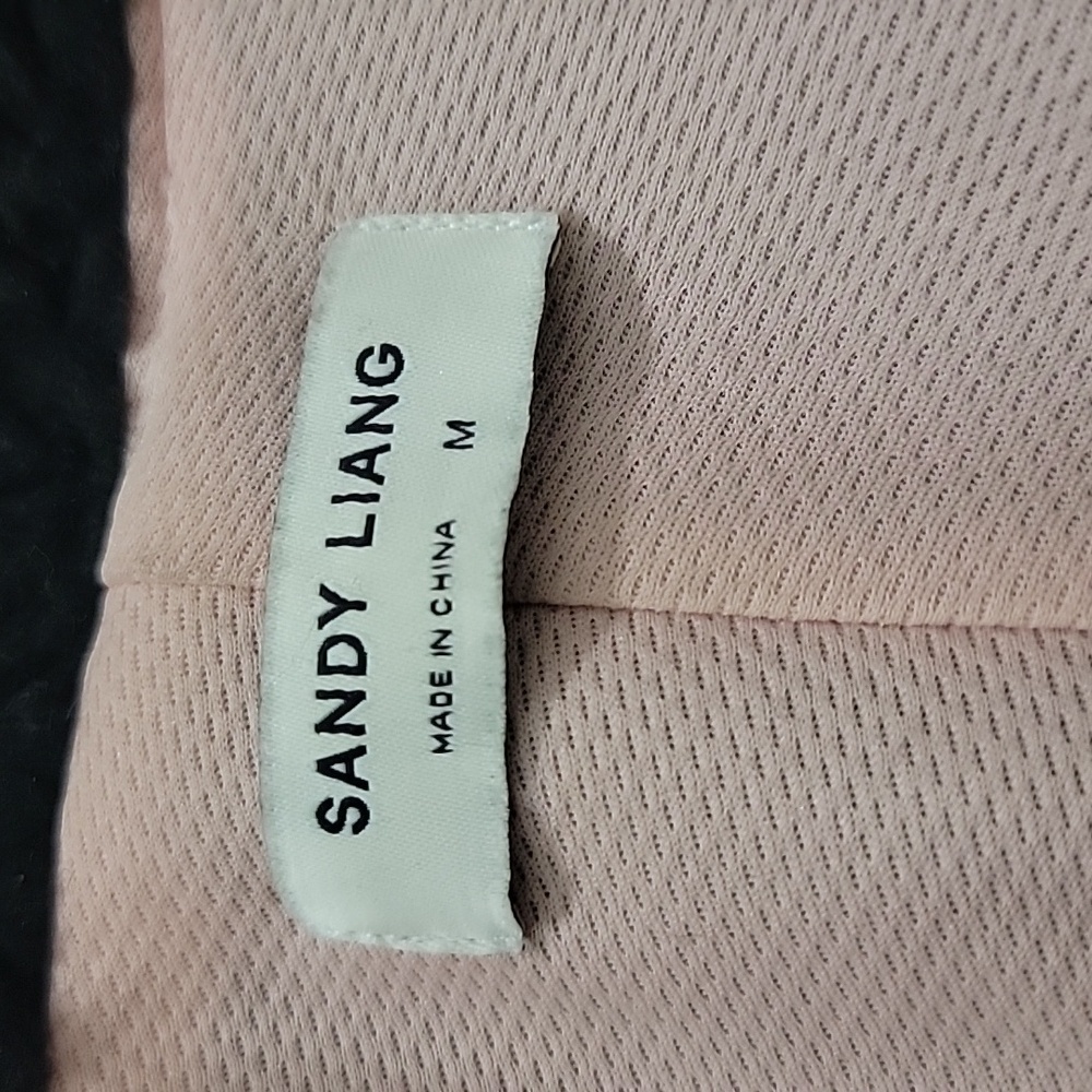 Sandy Liang Grass Fleece Jacket in Black Medium - Picture 4 of 5